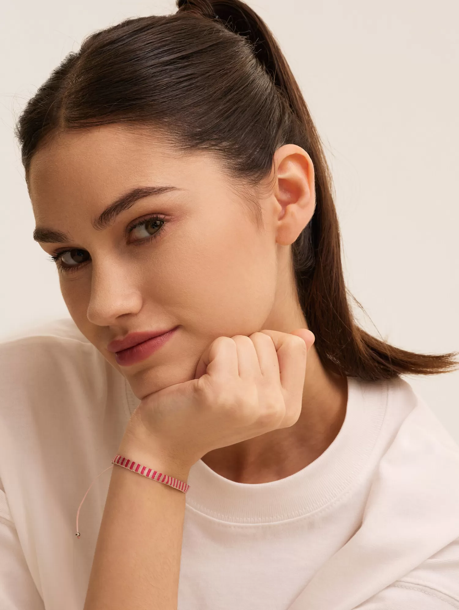 New Les Soeurs Armband Frey Pink Stripe