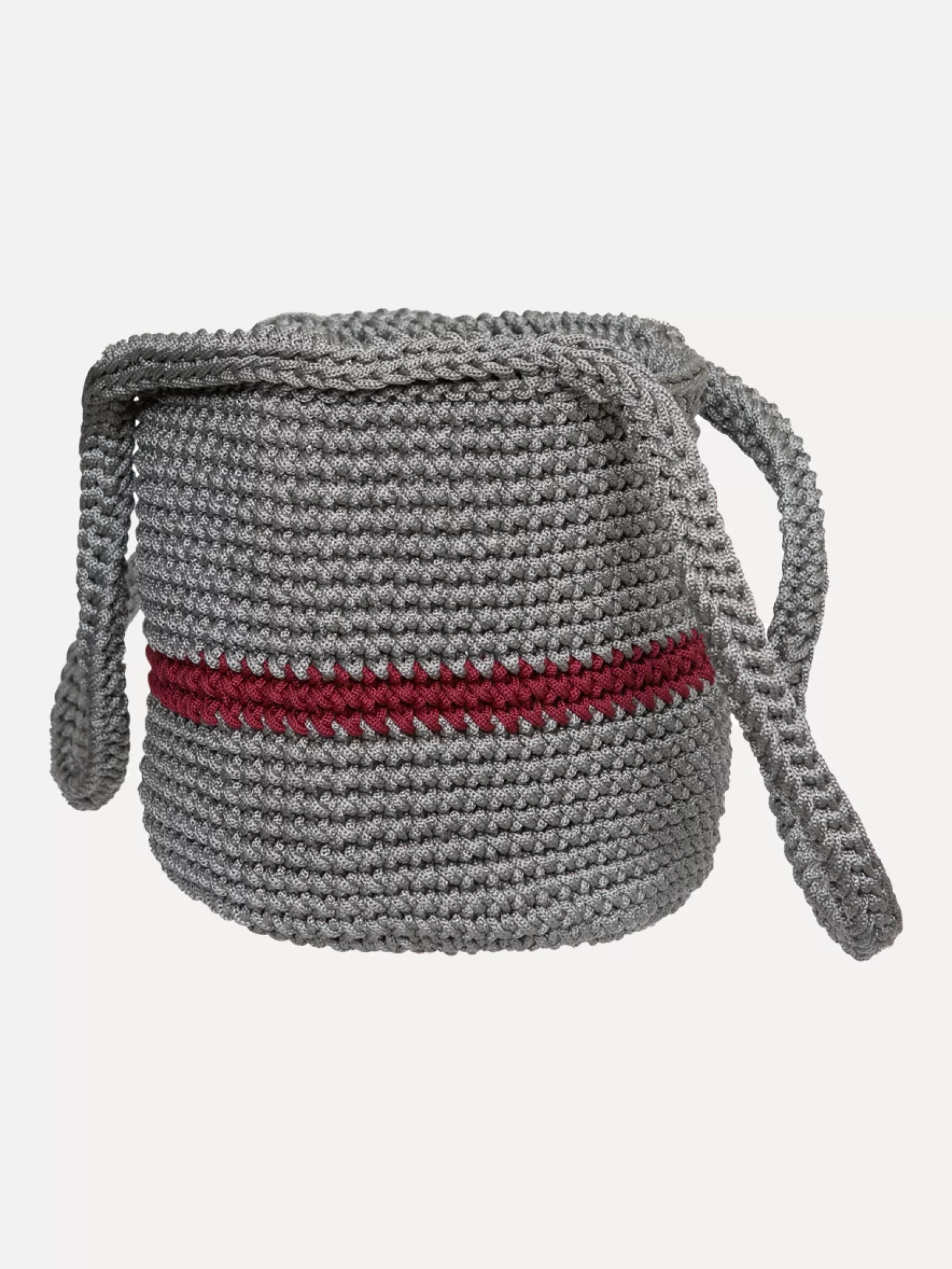 Clearance Les Soeurs Crochet Shopper Elani Grey/Bordeaux