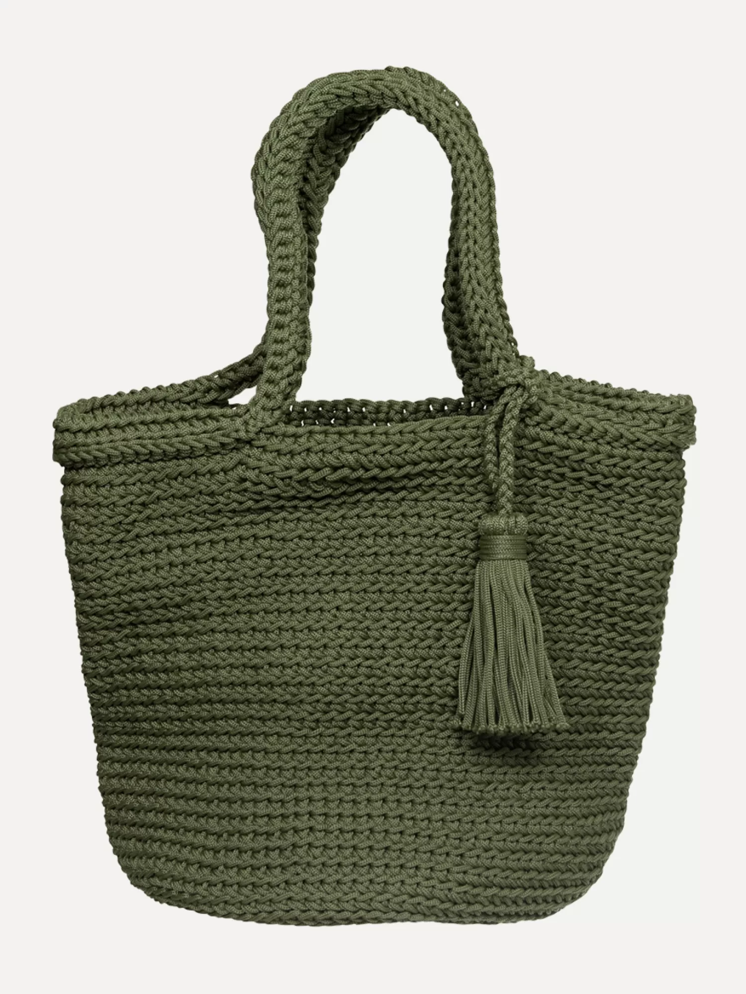 Cheap Les Soeurs Crochet Shopper Elvera Khaki