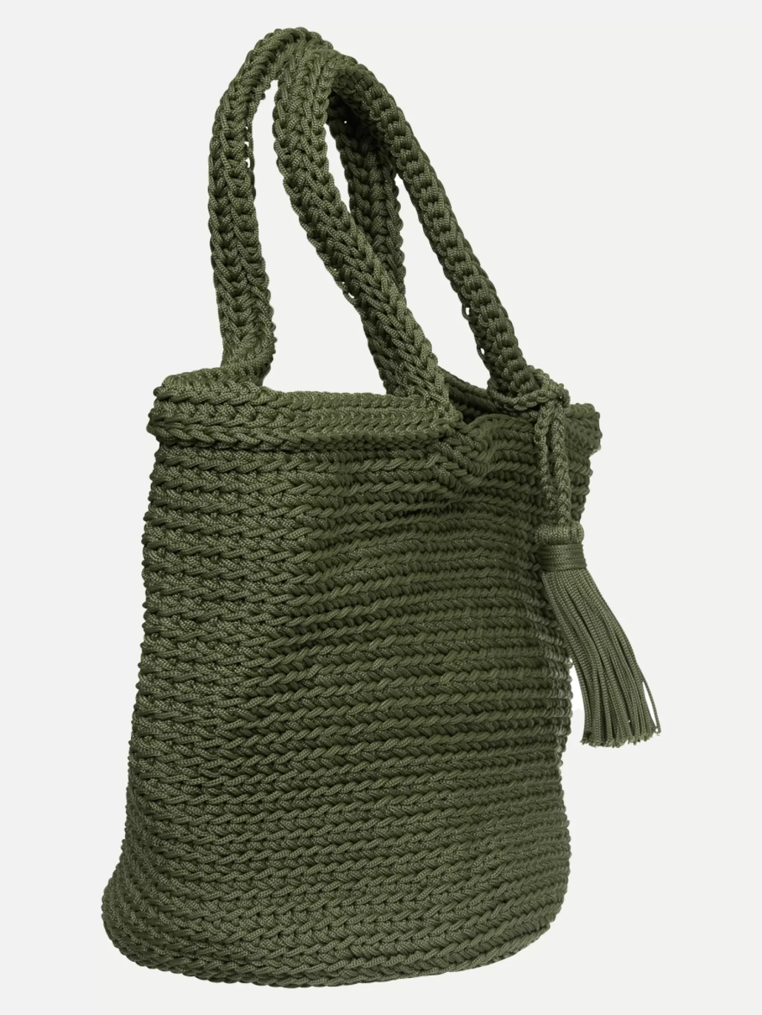 Cheap Les Soeurs Crochet Shopper Elvera Khaki