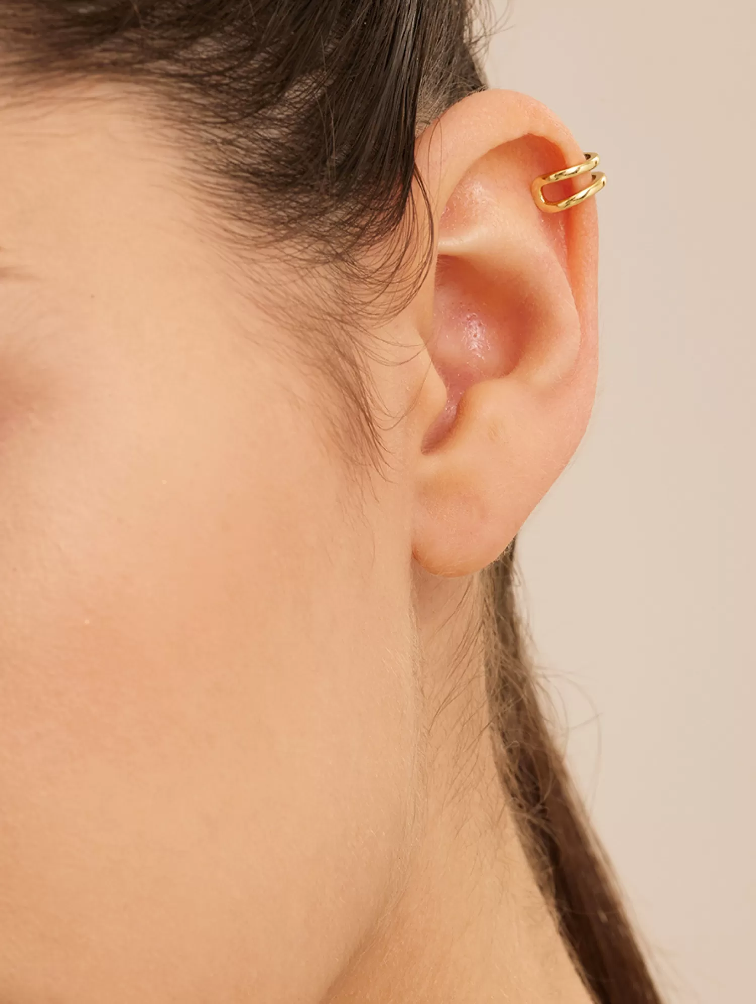 Outlet Les Soeurs Ear Cuff June Double Gold