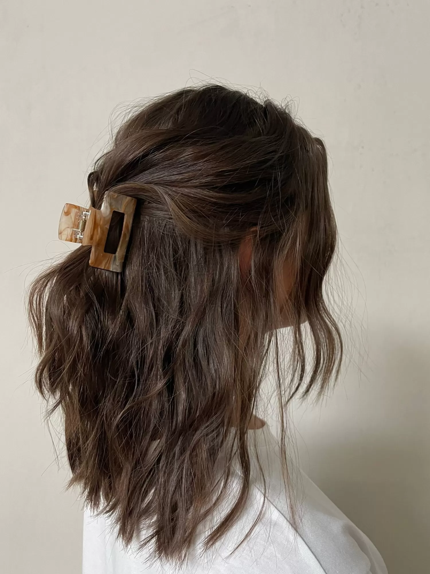 Shop Les Soeurs Hair Clip Rectangle Beige