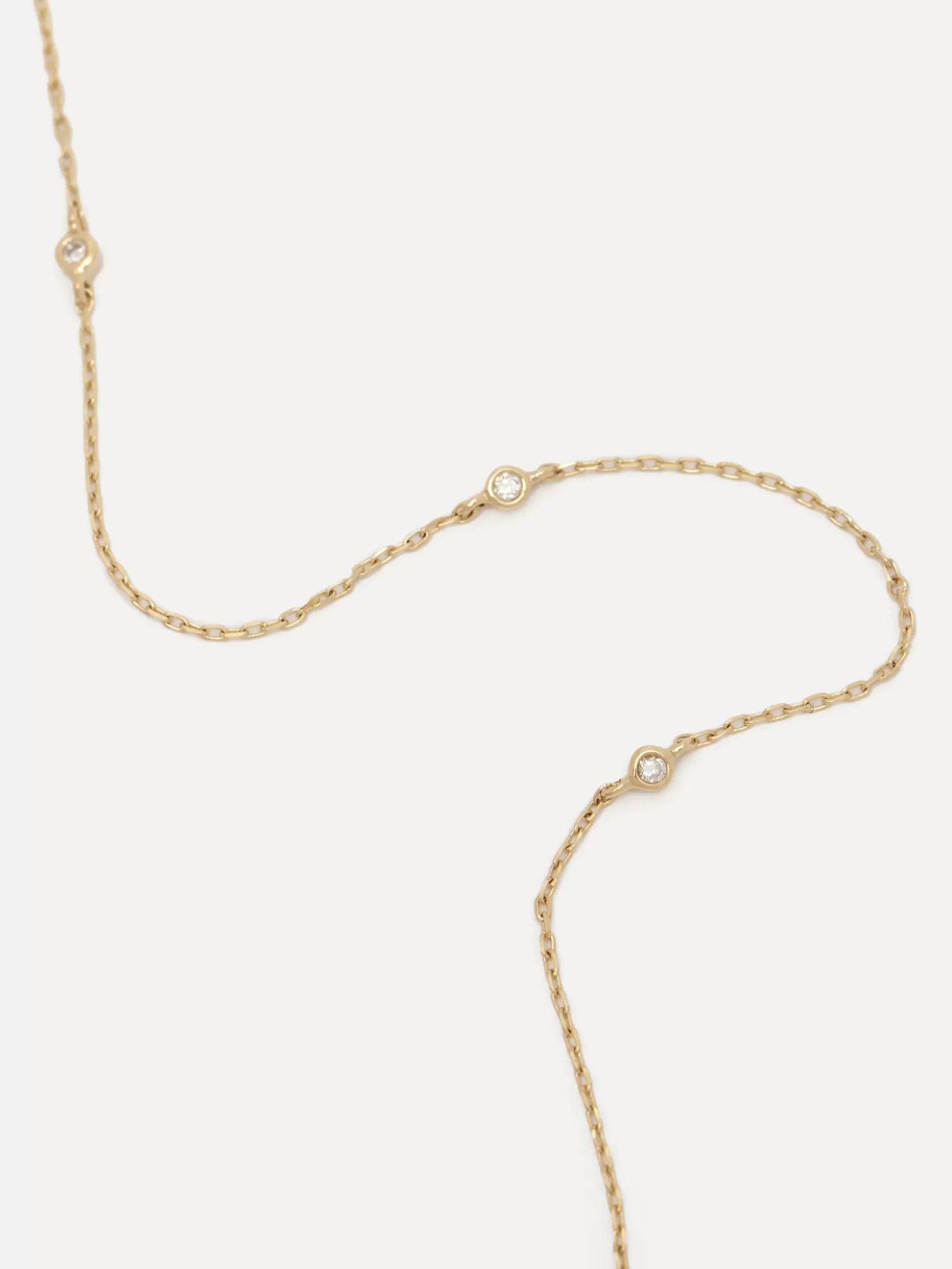 Best Les Soeurs 14K Ketting Rey Triple Diamond Gold