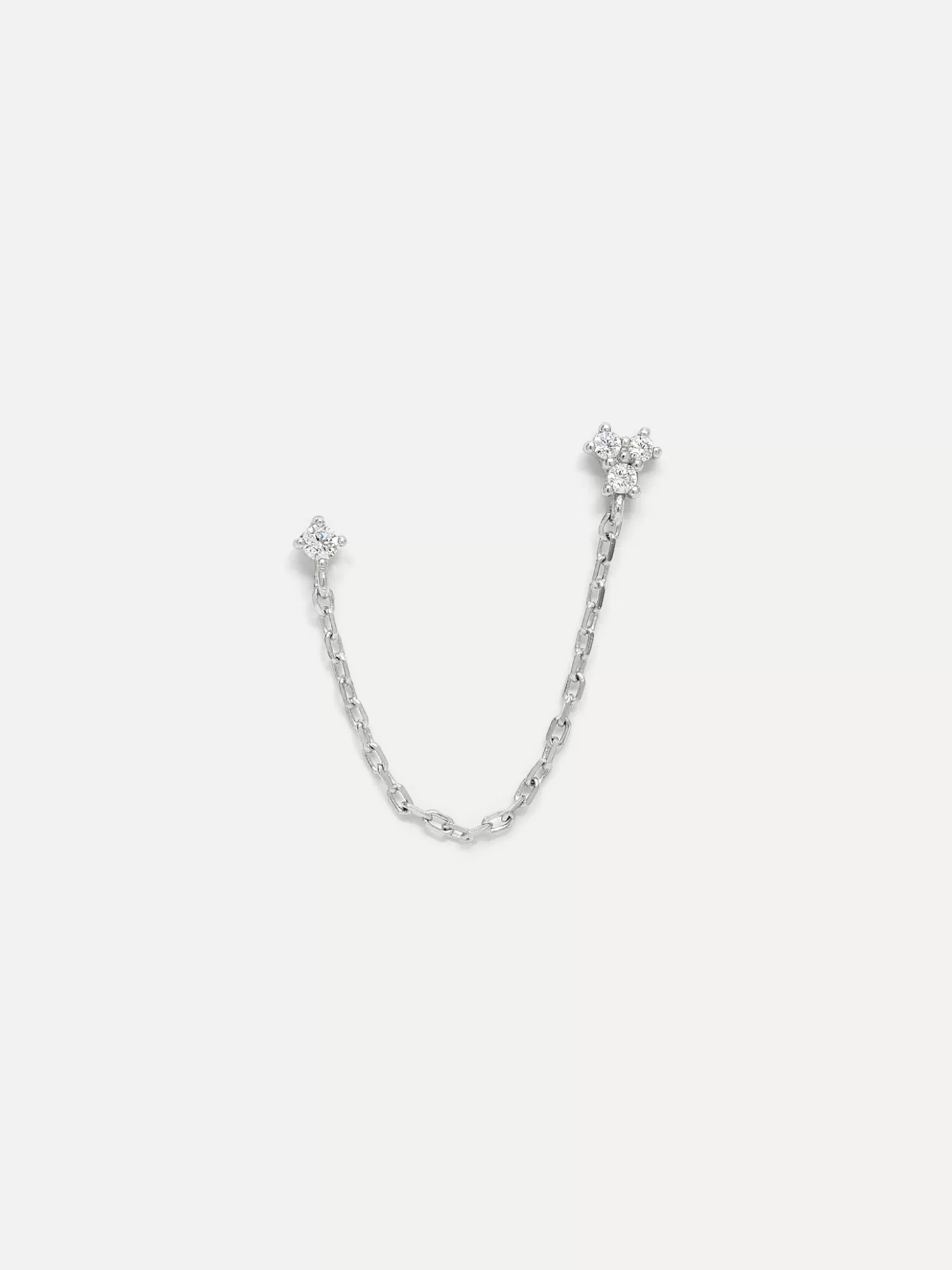 New Les Soeurs Lira Double Stud Chain Silver