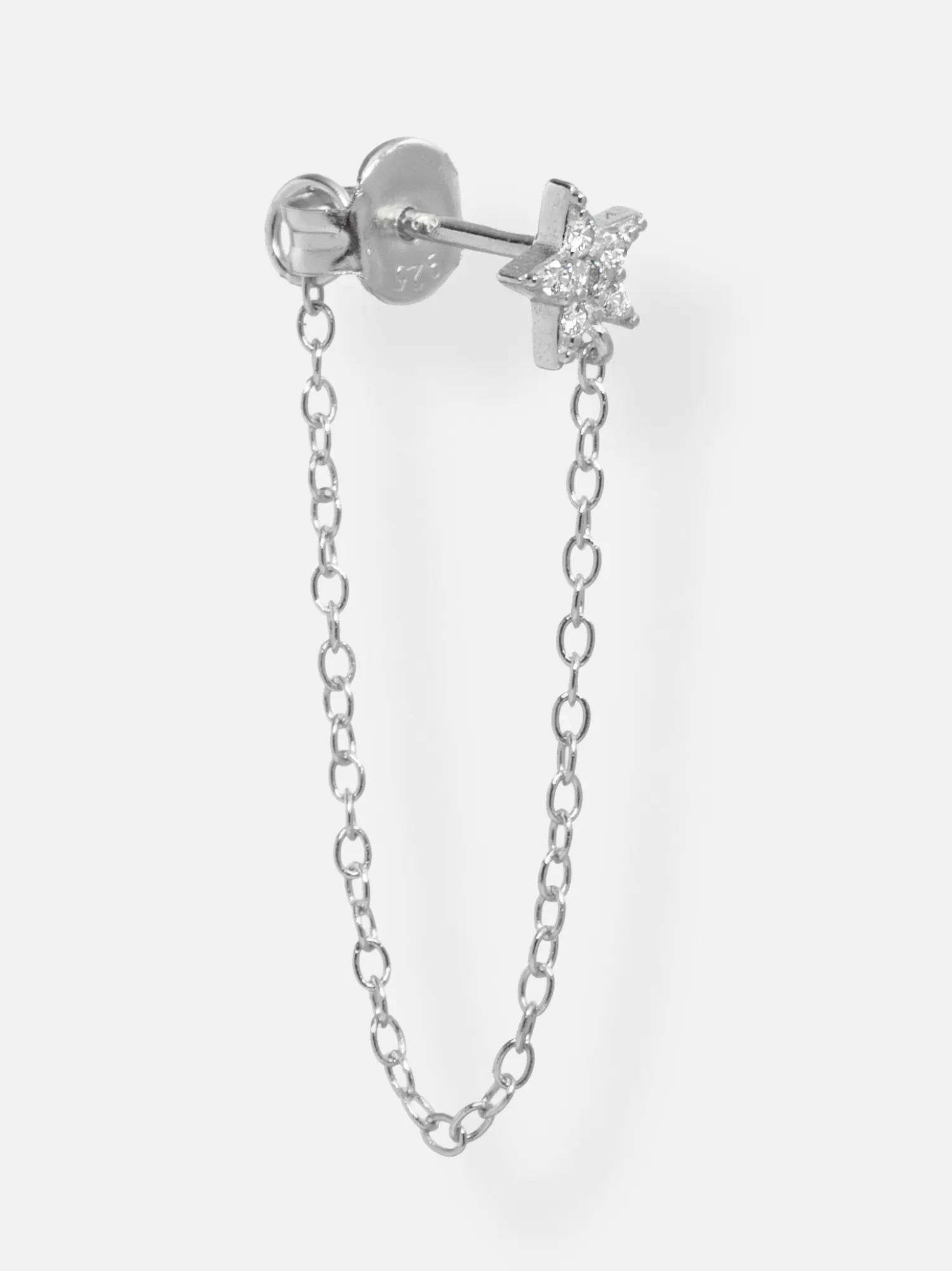 Online Les Soeurs Oorbel Cora Strass Chain Silver