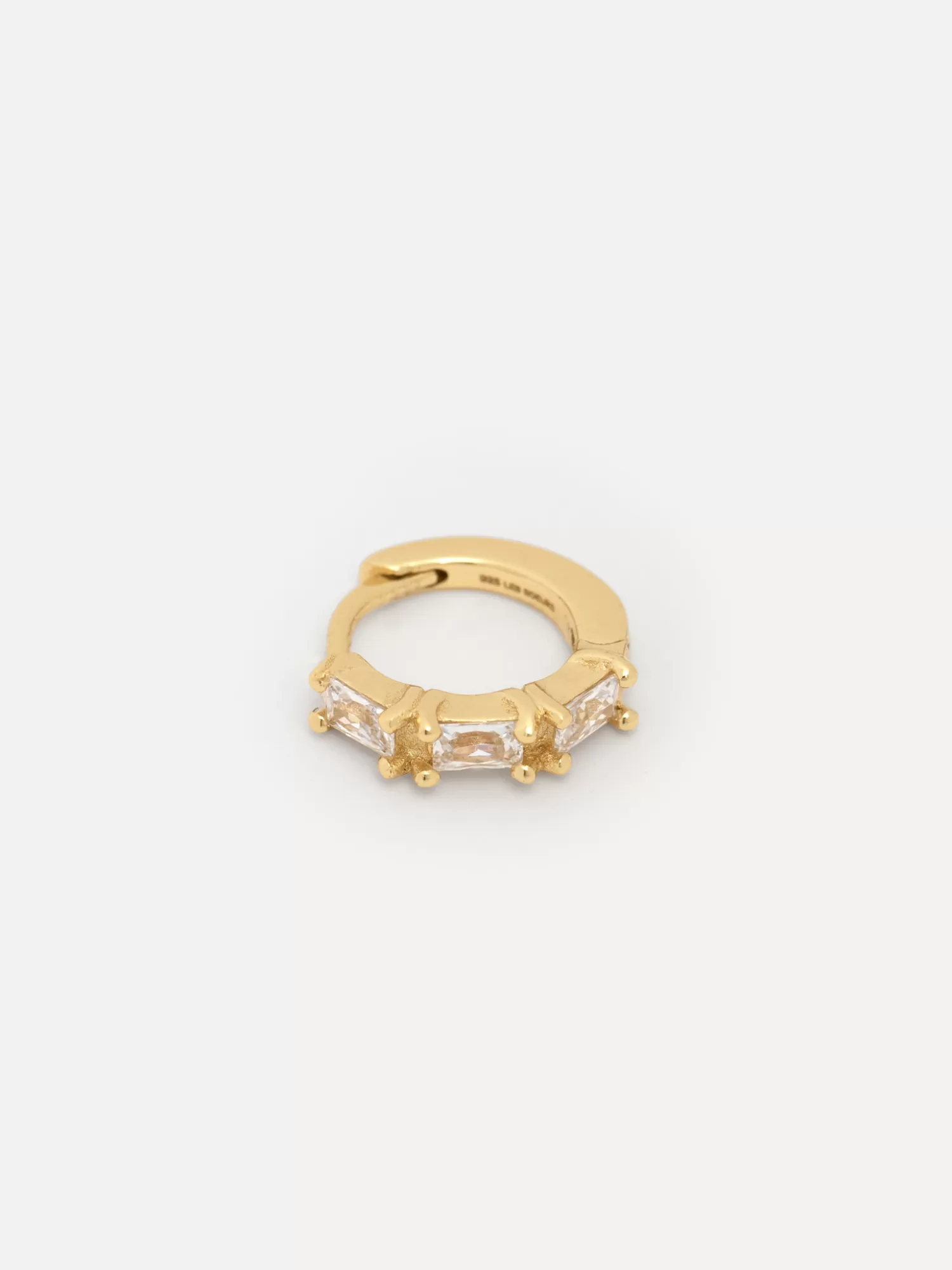 Shop Les Soeurs Oorbel Jeanne Allover Baguette Gold Clear