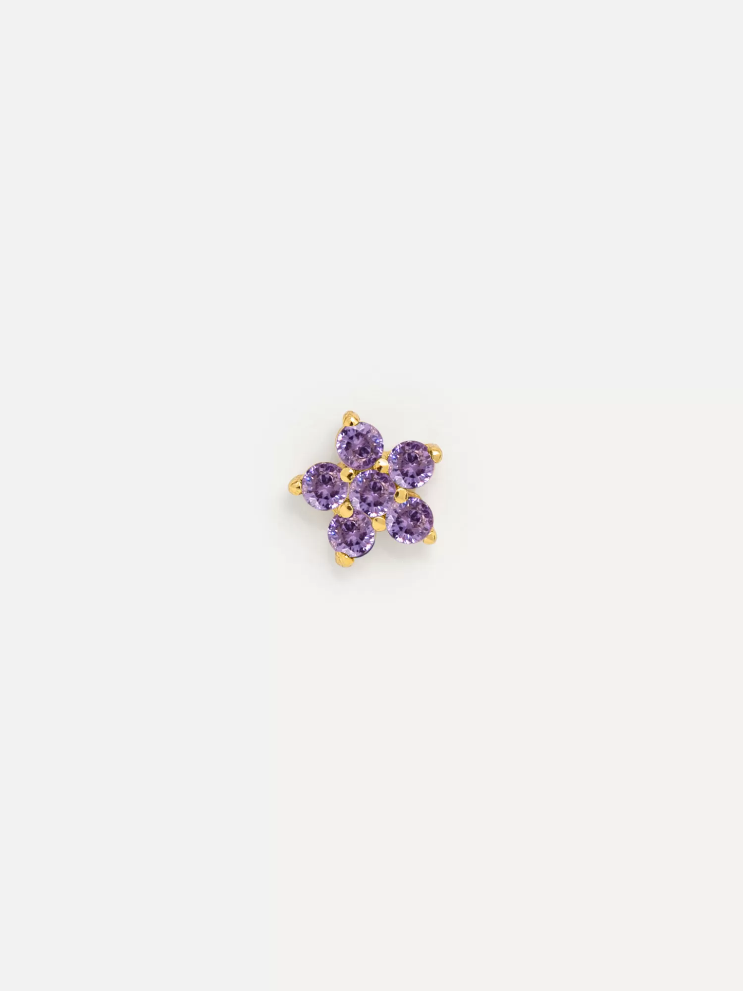 Outlet Les Soeurs Oorbel Jolie Flower Strass Purple Gold