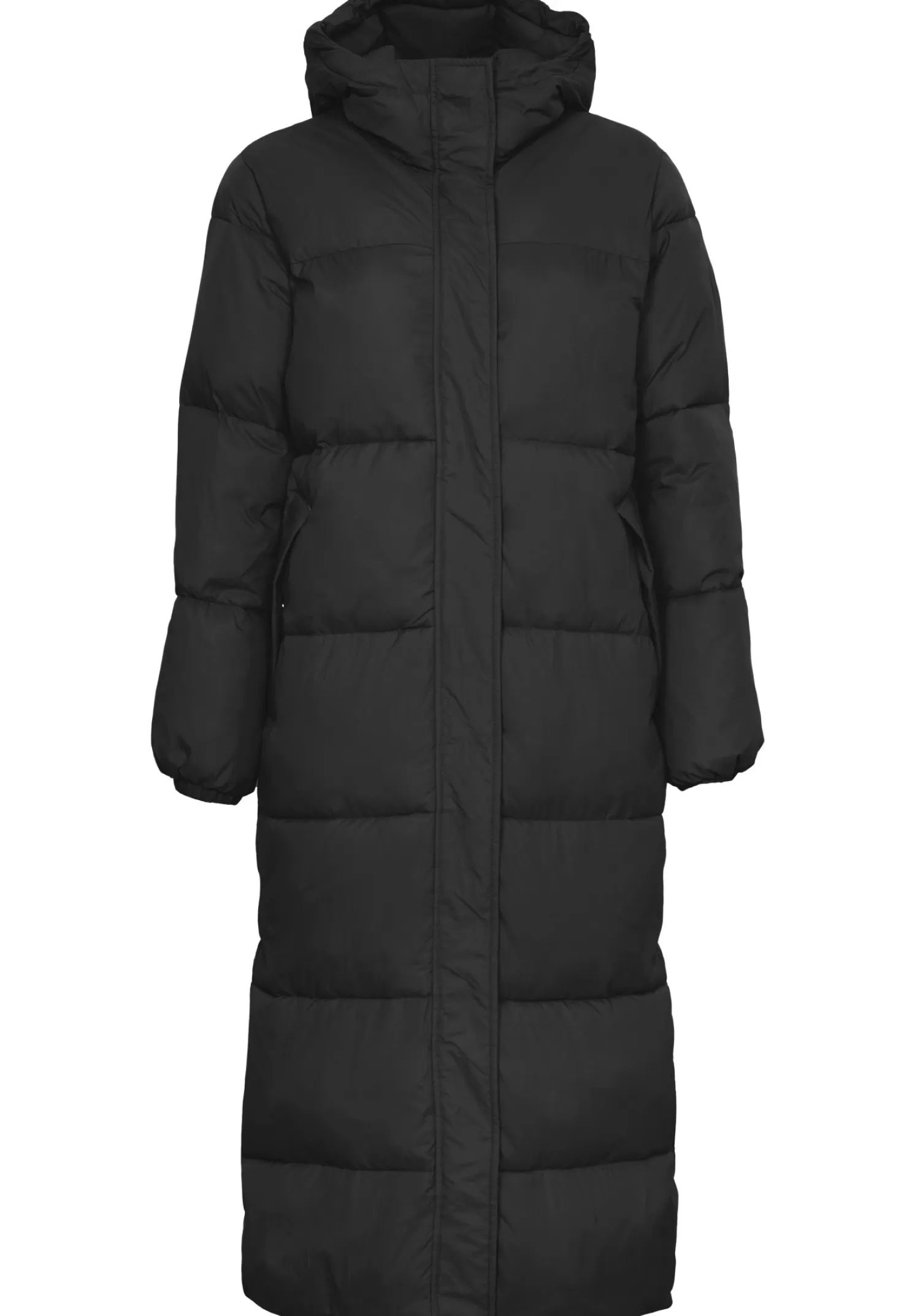 Cheap Les Soeurs Padded Maxi Coat Kelvin Black