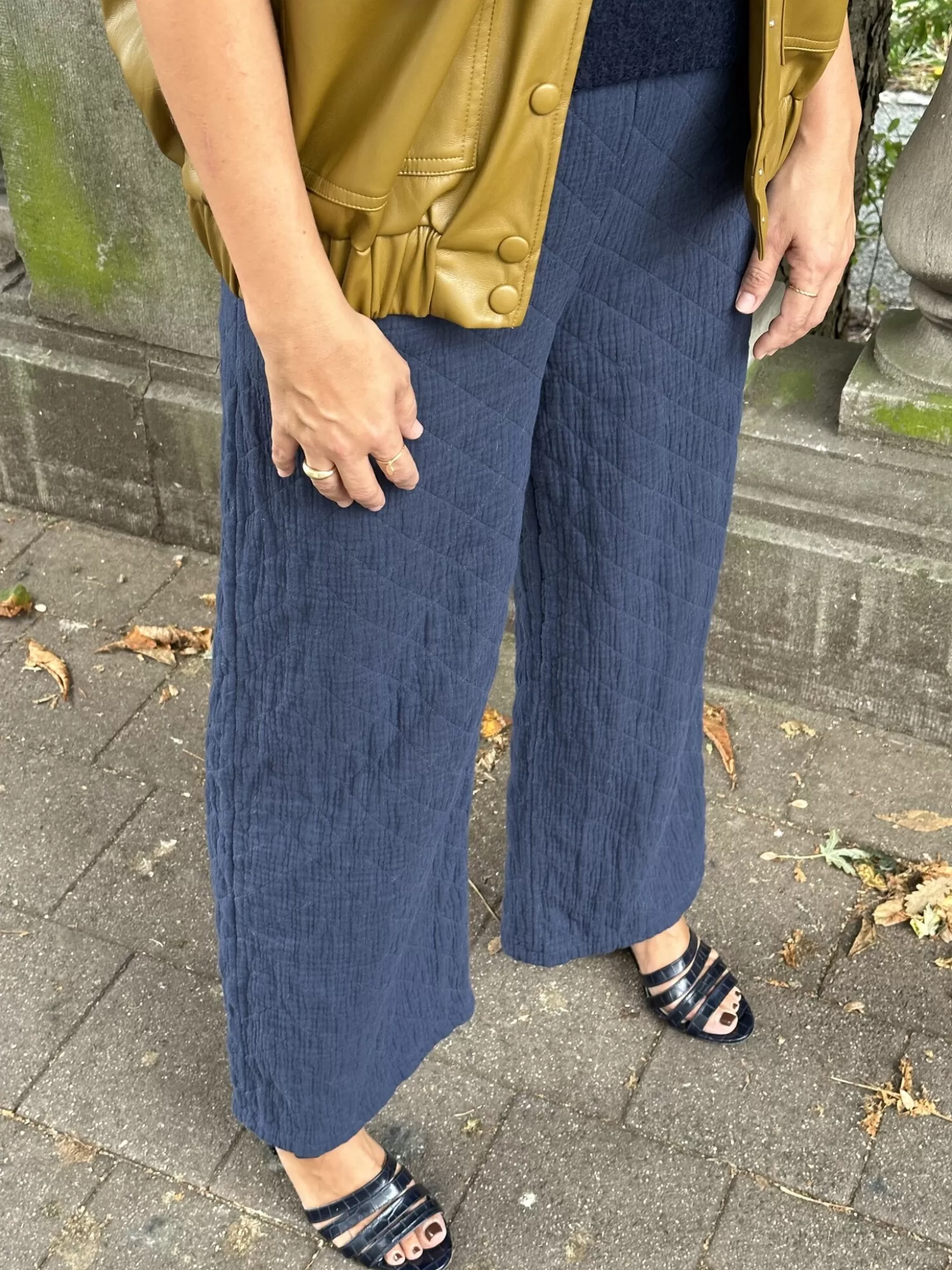 Flash Sale Le Marais Quilted Broek Jenny Navy