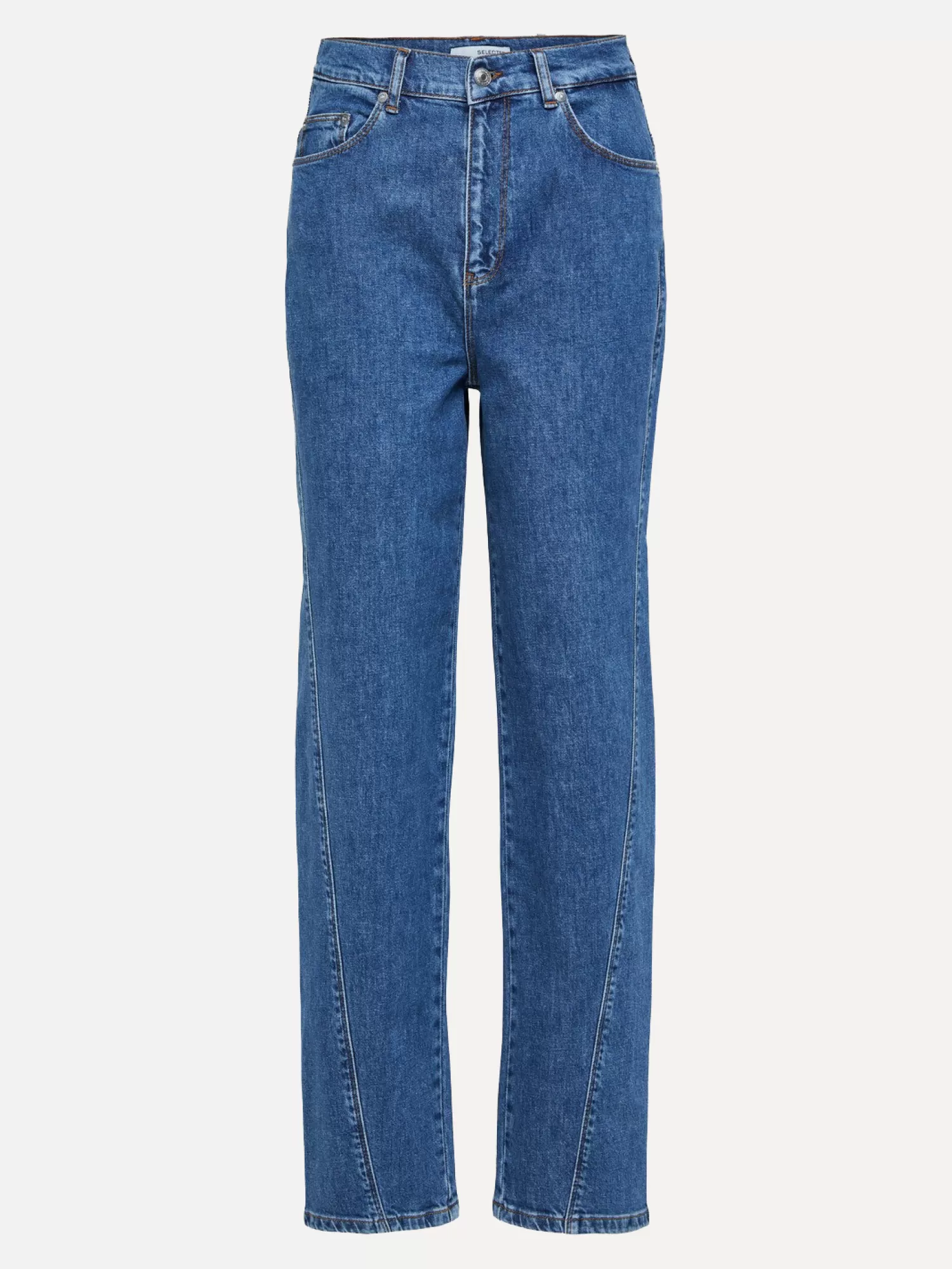 New Selected Rechte Jeans Naomi Medium Blue Denim