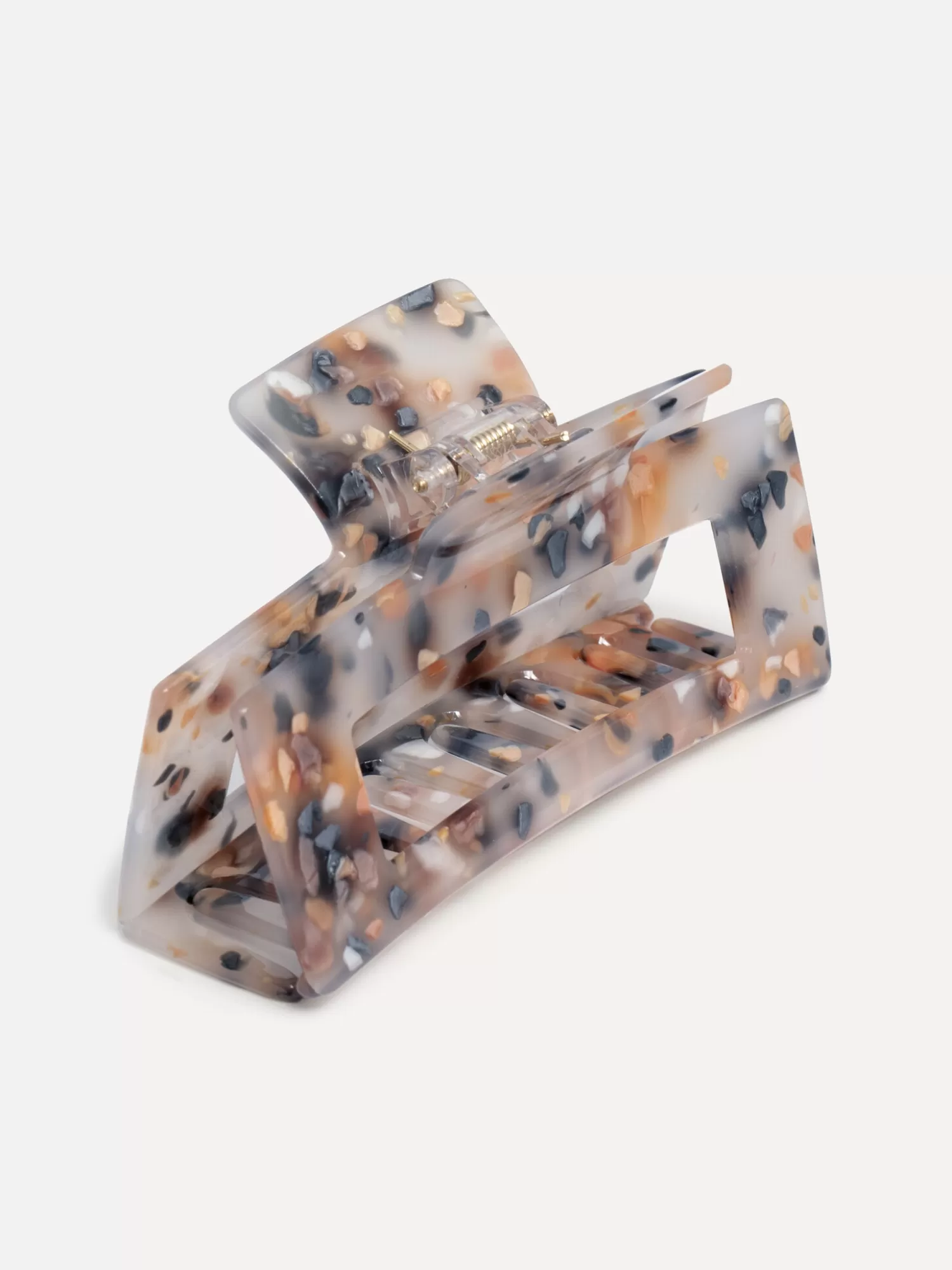 Store Les Soeurs Resin Hair Clip Rectangle Nude