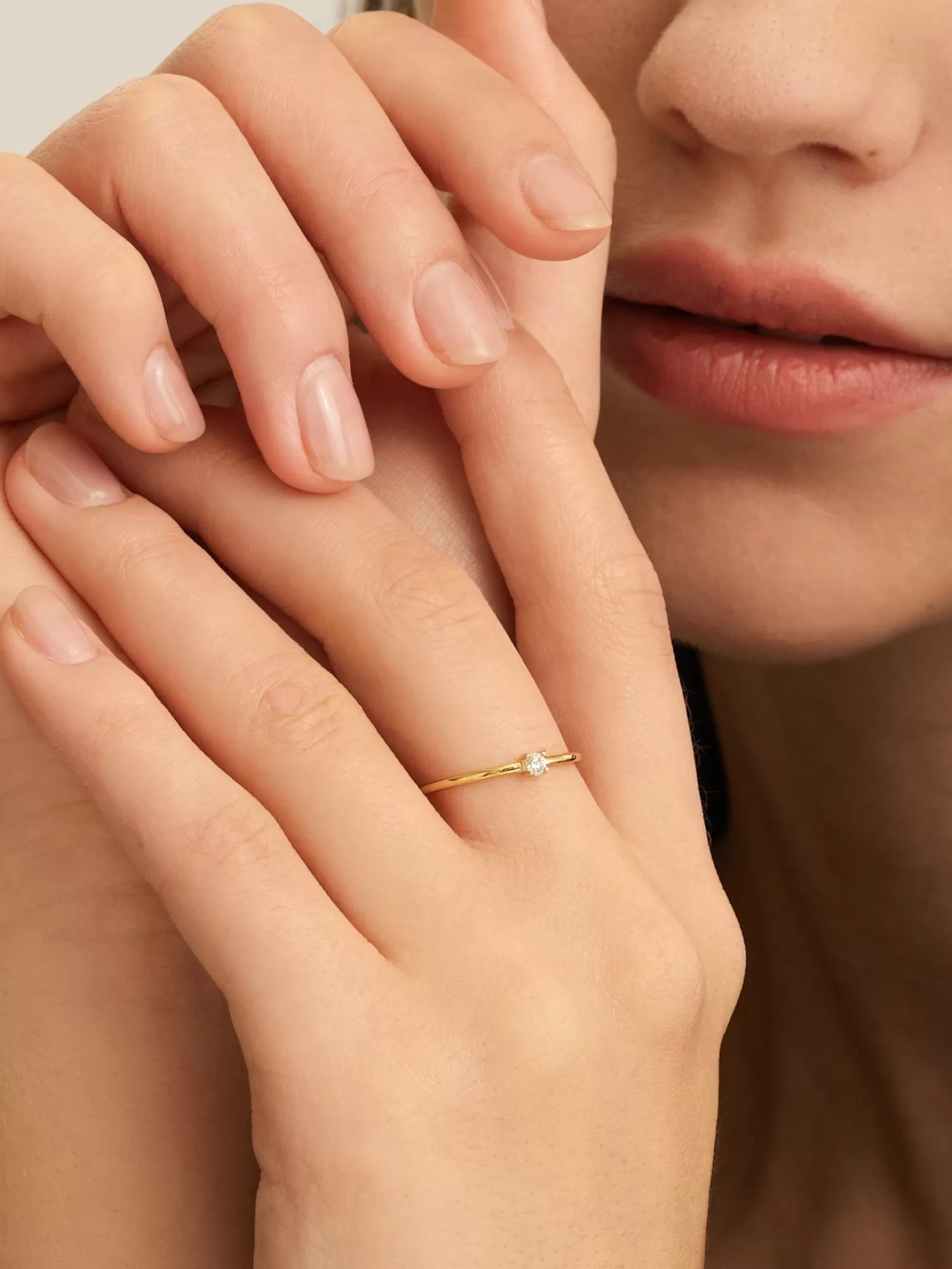 Sale Les Soeurs Ring Chloe Moodstone Clear Gold