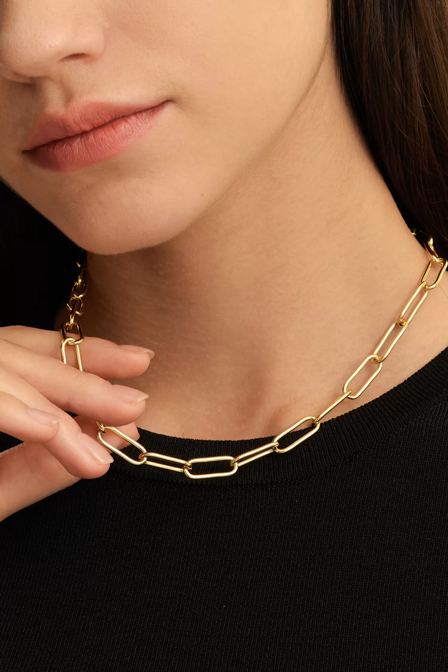 Best Sale Les Soeurs Sluiting Big Chain Gold