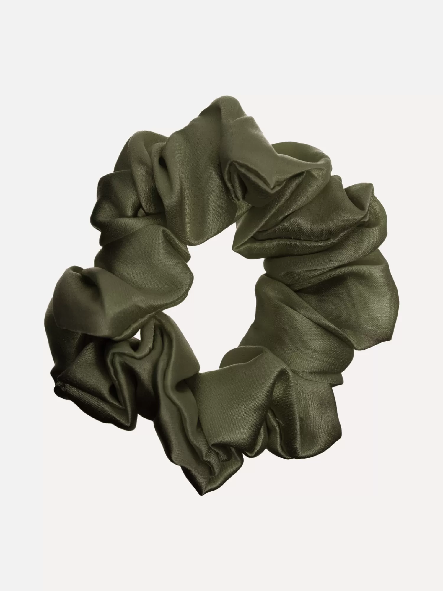 Store Les Soeurs Zijden Scrunchie Khaki