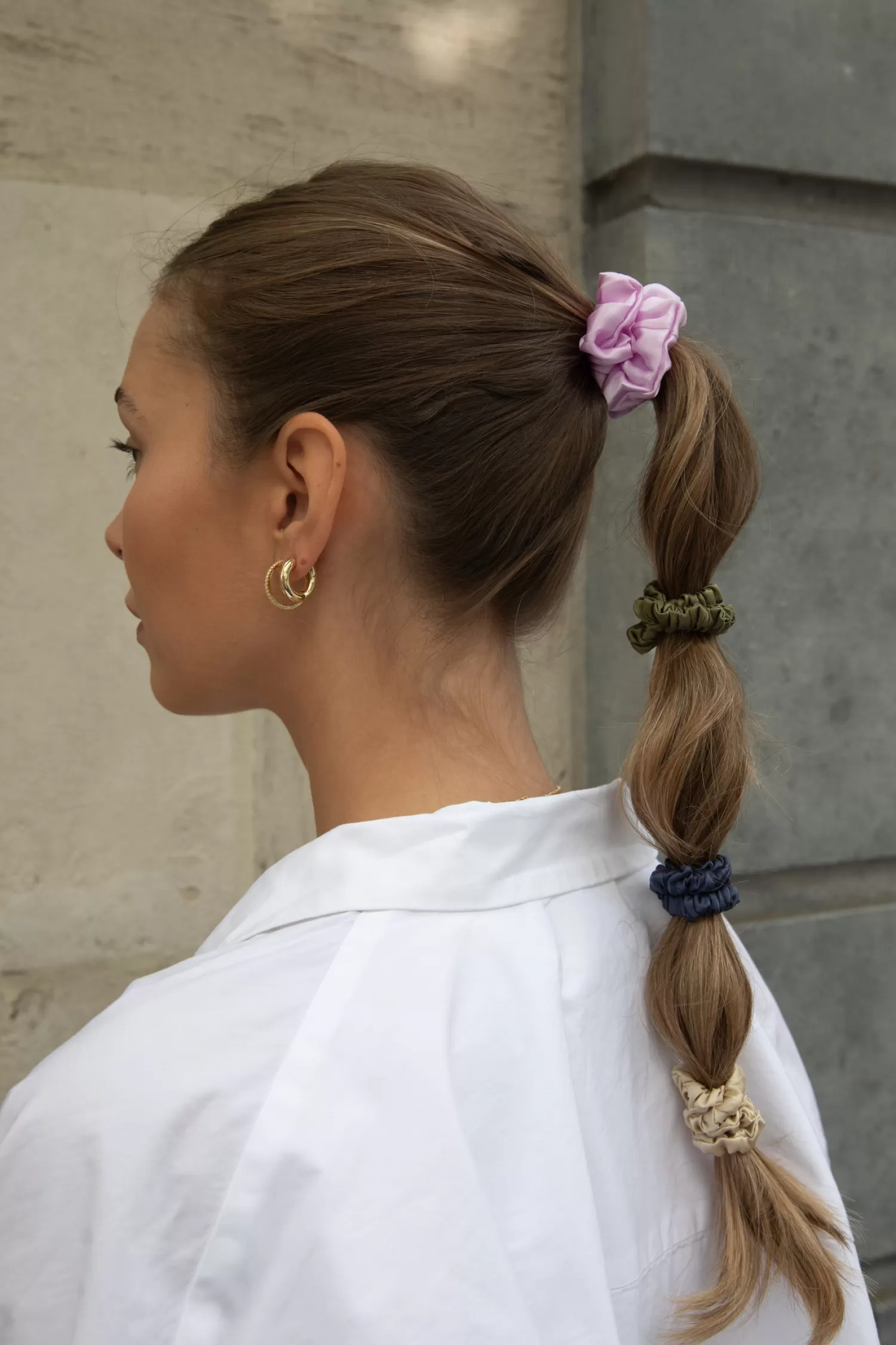 Flash Sale Les Soeurs Zijden Scrunchie Navy