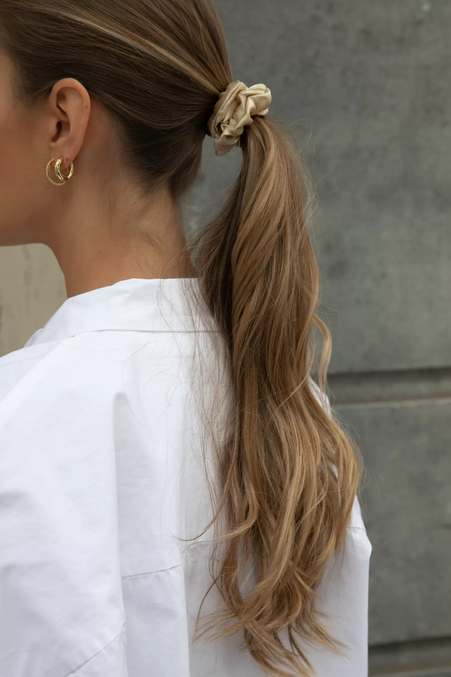 Fashion Les Soeurs Zijden Scrunchie Champagne